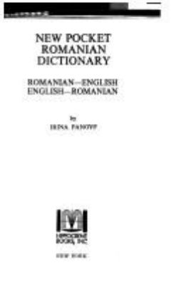 New pocket Romanian dictionary : Romanian-English, English-Romanian cover image