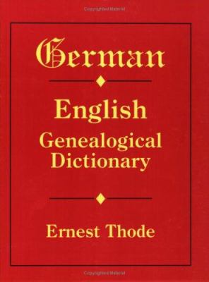 German-English genealogical dictionary cover image