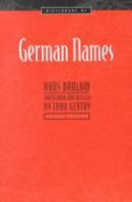 Dictionary of German names cover image