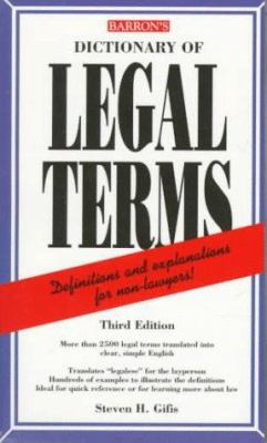 Dictionary of legal terms : a simplified guide to the language of law cover image