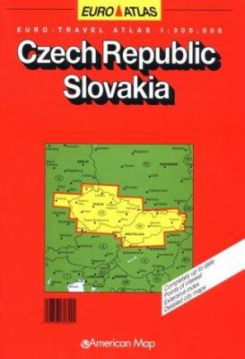 Euro-travel atlas 1:300,000. Czech Republic, Slovakia : completely up to date, points of interest, extensive index, detailed city maps cover image