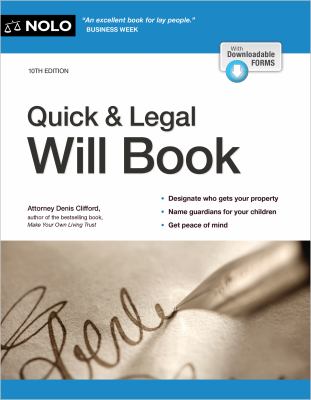 The quick & legal will book cover image
