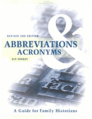 Abbreviations & acronyms : a guide for family historians cover image