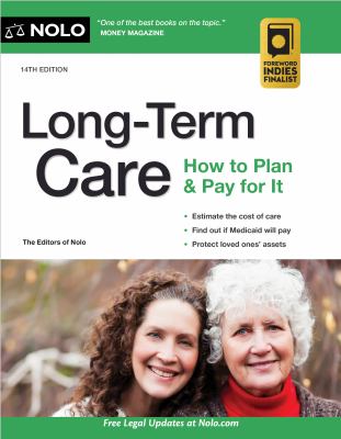 Long-term care : how to plan and pay for it cover image