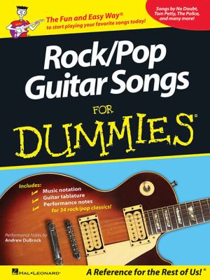 Rock/pop guitar songs for dummies cover image