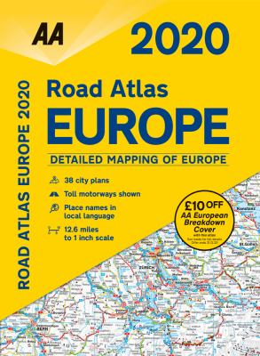 AA road atlas Europe cover image