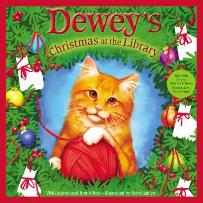 Dewey's Christmas at the library cover image
