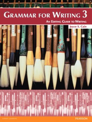Grammar for writing 3 : an editing guide to writing cover image