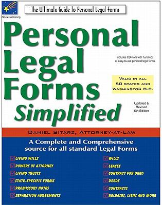 Personal legal forms simplified cover image