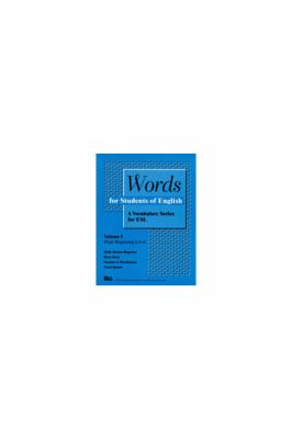 Words for students of English. Volume 1, [High-beginning level] : a vocabulary series for ESL cover image