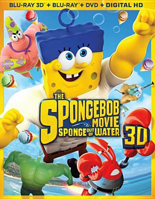 The SpongeBob movie [3D Blu-ray + Blu-ray + DVD combo] sponge out of water cover image