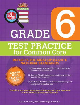 Core focus grade 6 test practice for common core cover image
