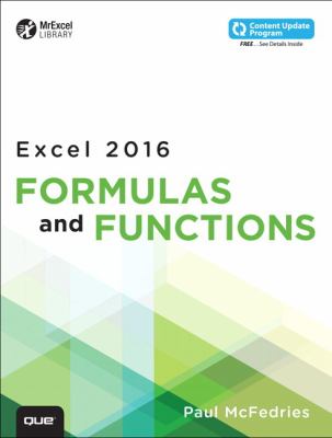 Excel 2016 formulas and functions cover image