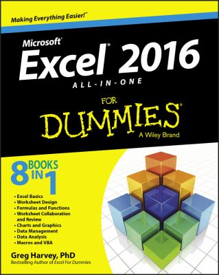 Excel® 2016 all-in-one for dummies cover image