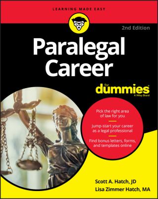 Paralegal career for dummies cover image