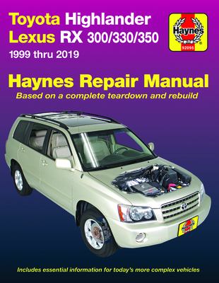 Toyota Highlander & Lexus RX 300/330/350 automotive repair manual cover image