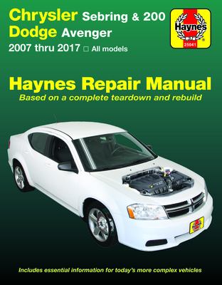 Chrysler Sebring & 200, Dodge Avenger automotive repair manual cover image