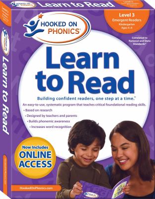 Hooked on phonics : learn to read. Level 3, Emergent readers, kindergarten, ages 4-6 cover image