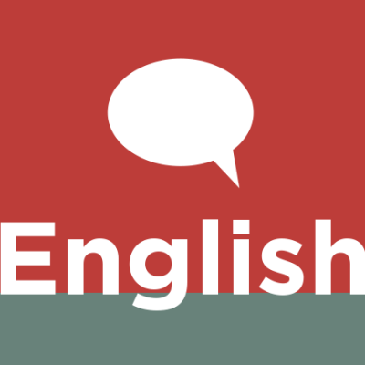 English graphic with speech bubble