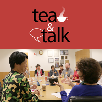tea and talk - picture of people talking at at meeting