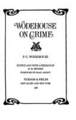 Wodehouse on crime cover image