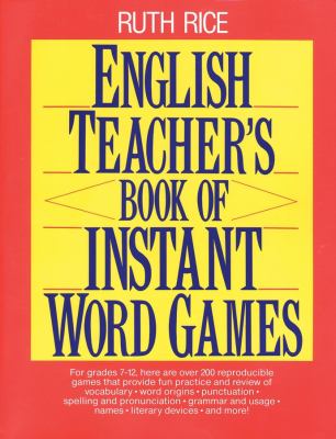 English teacher's book of instant word games cover image