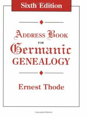 Address book for Germanic genealogy cover image