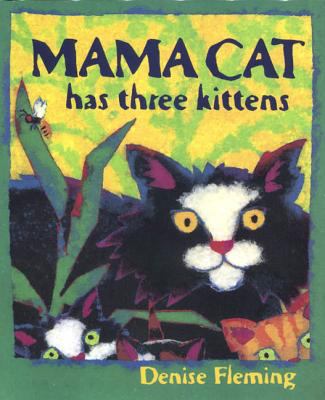 Mama cat has three kittens cover image