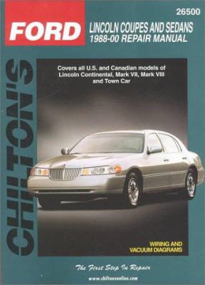 Chilton's Ford Lincoln coupes and sedans, 1988-00 repair manual cover image