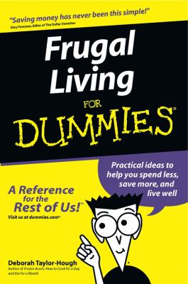 Frugal living for dummies cover image