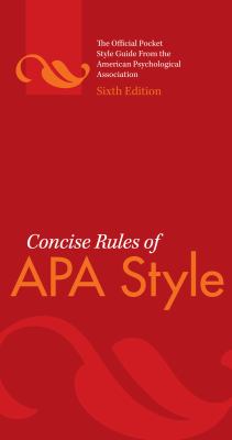 Concise rules of APA style cover image