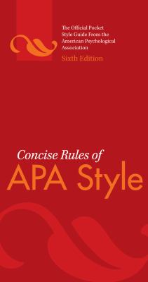 Concise rules of APA style cover image cdn