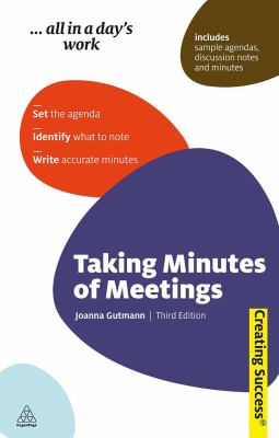 Taking minutes of meetings cover image