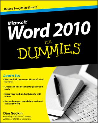 Word 2010 for dummies cover image