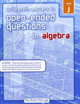 Write math answers to open-ended questions in algebra cover image