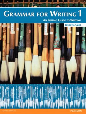 Grammar for writing 1 : an editing guide to writing cover image