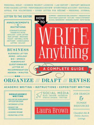 How to write anything : a complete guide cover image