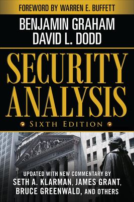 Security analysis: sixth edition, foreword by Warren Buffett cover image
