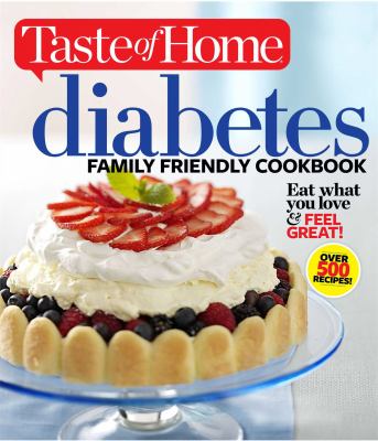 Diabetes family friendly cookbook cover image