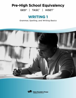 Pre-high school equivalency. Writing. Grammar, spelling, and writing basics 1, cover image