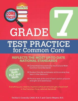 Grade 7 test practice for Common Core cover image