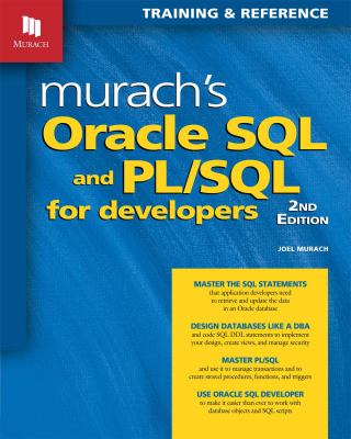 Murach's Oracle SQL and PL/SQL for developers cover image