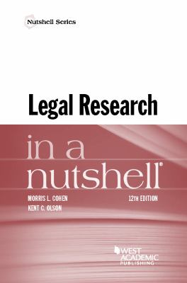 Legal research in a nut shell cover image