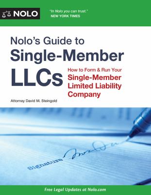 Nolo's guide to single-member LLCs : how to form and run your single-member limited liability company cover image