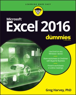 Excel 2016 for dummies cover image