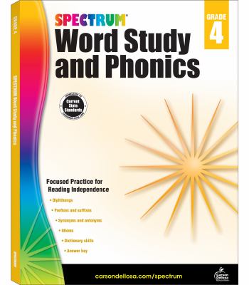 Spectrum word study and phonics. Grade 4 cover image