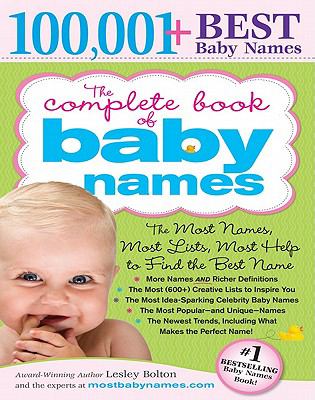 Complete book of baby names cover image