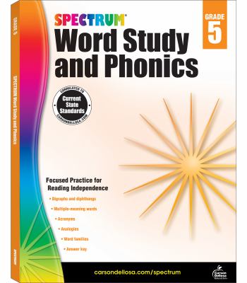 Spectrum word study and phonics. Grade 5 cover image
