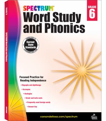 Spectrum word study and phonics. Grade 6 cover image