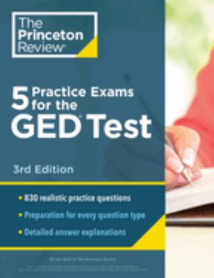 5 practice exams for the GED test cover image